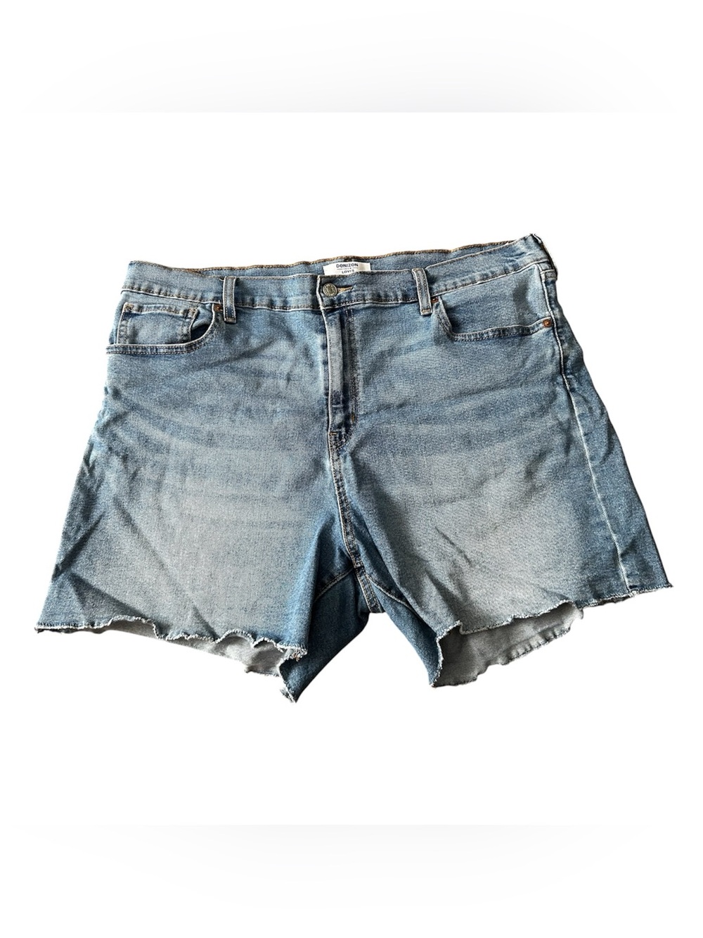 Denizen by Levi’s Vintage High Rise Denim Shorts Frayed Hem Blue 18